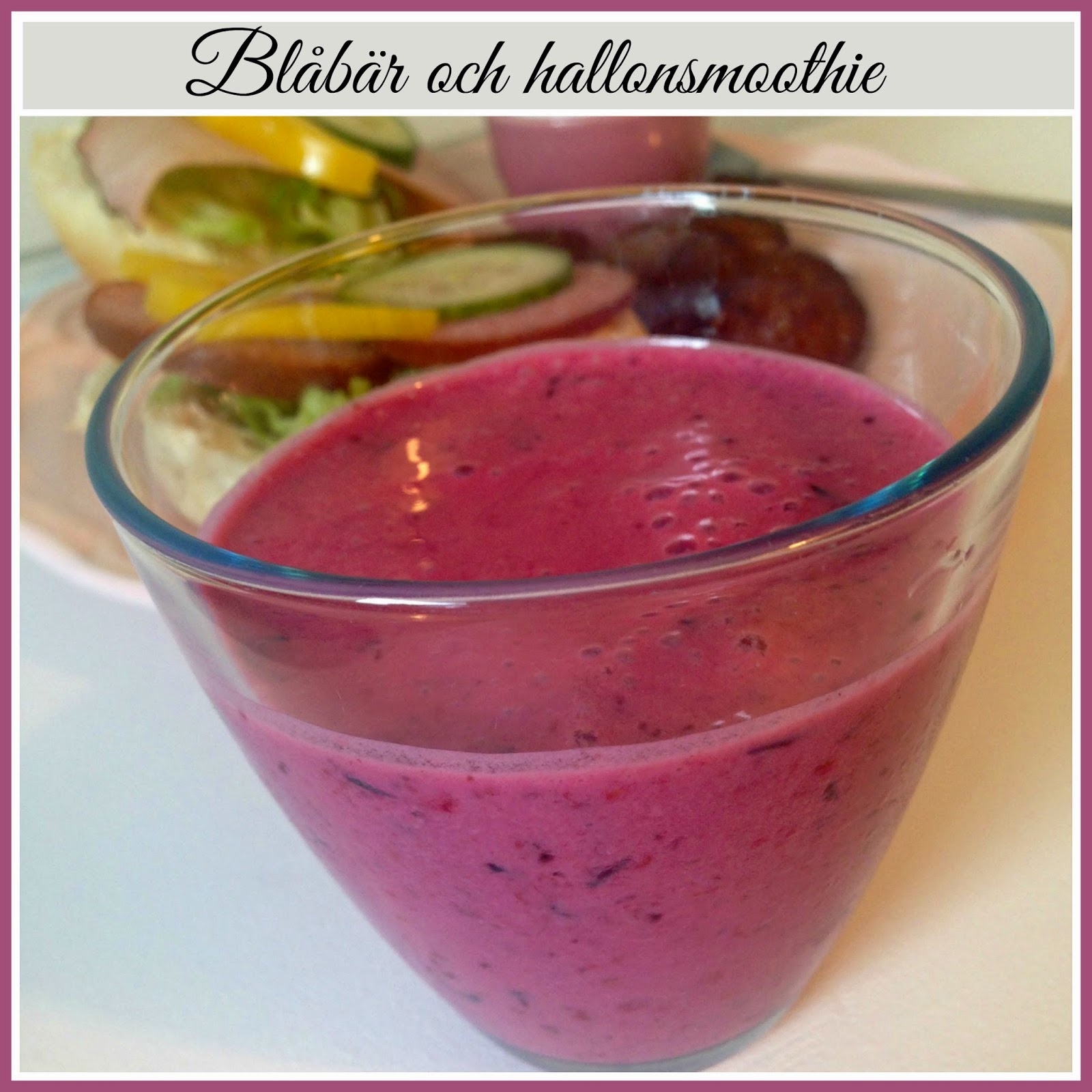 blåbär och hallonsmoothie blåbär och hallonsmoothie