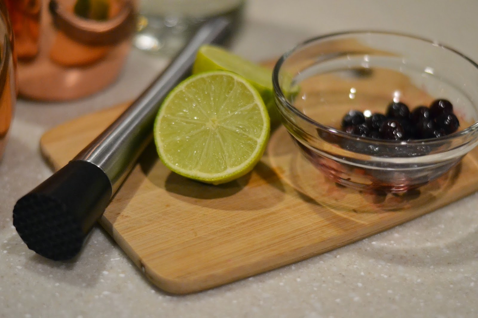 SMIDGE OF THIS Muddled Blueberry Moscow Mule Recipe