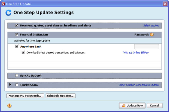 quicken online banking support quicken online banking support