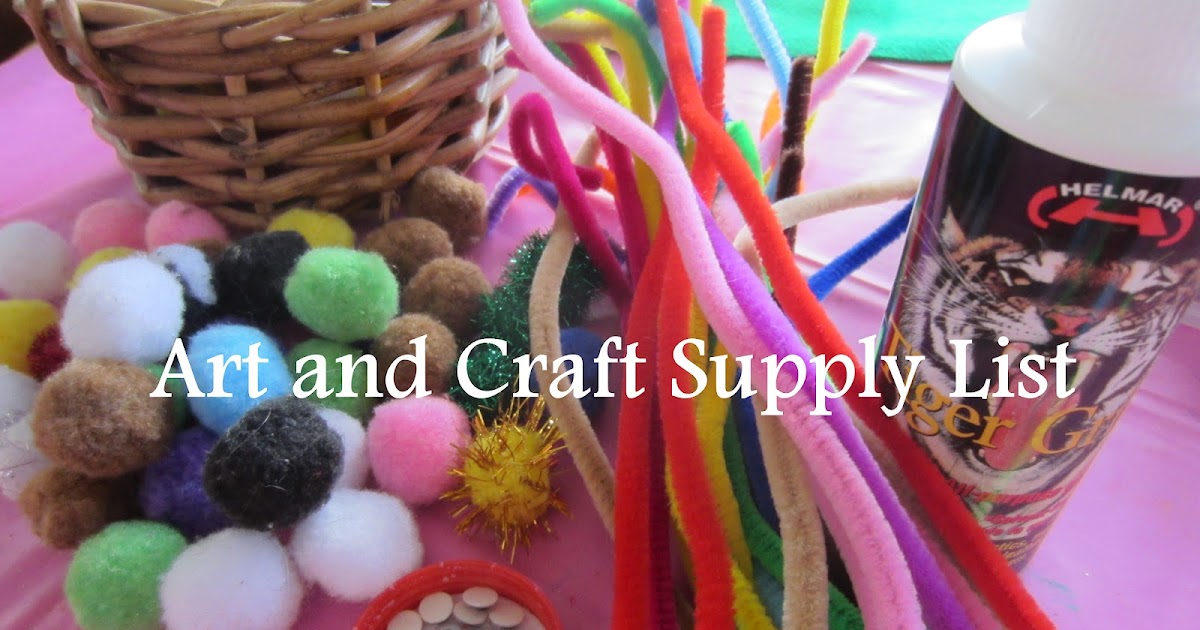 Learn with Play at Home Art and Craft Supplies List