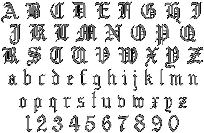 old english tattoo lettering styles. Old Tattoo Font