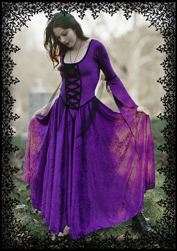Genista Custom Gown Gothic Wedding Dress in Velvet