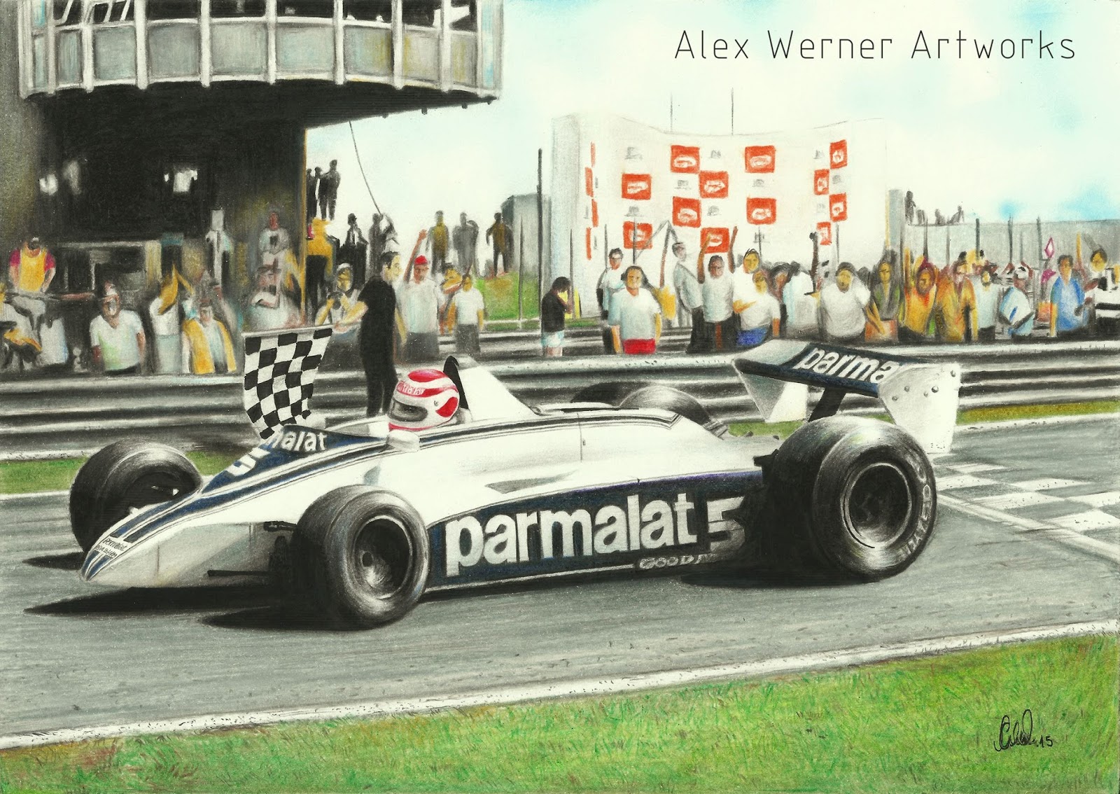 Alex Werner Artworks: Nelson Piquet - Brabham BT49 - Jacarepaguá