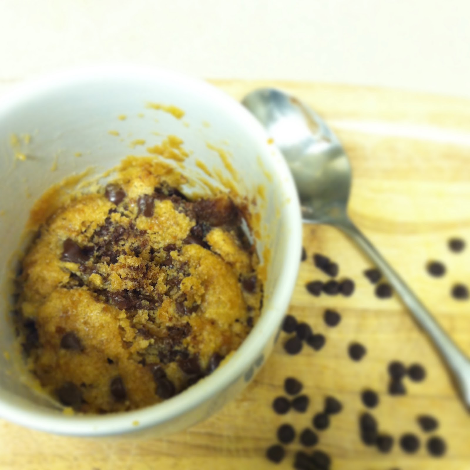 Paleo Gooey Chocolate Chip Cookie in a Mug Foodie Enthusiast
