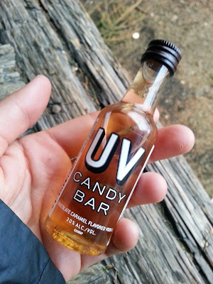 Mini bottle of UV Candy Bar vodka