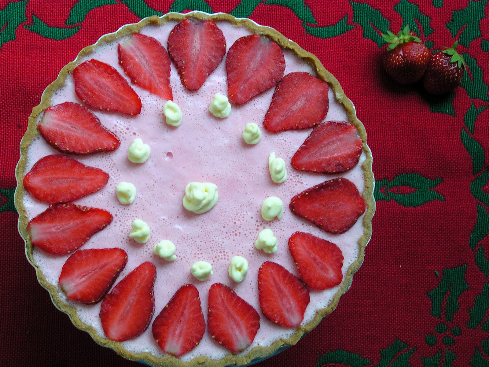 Enriching your kid! Strawberry Tofu Cheesecake