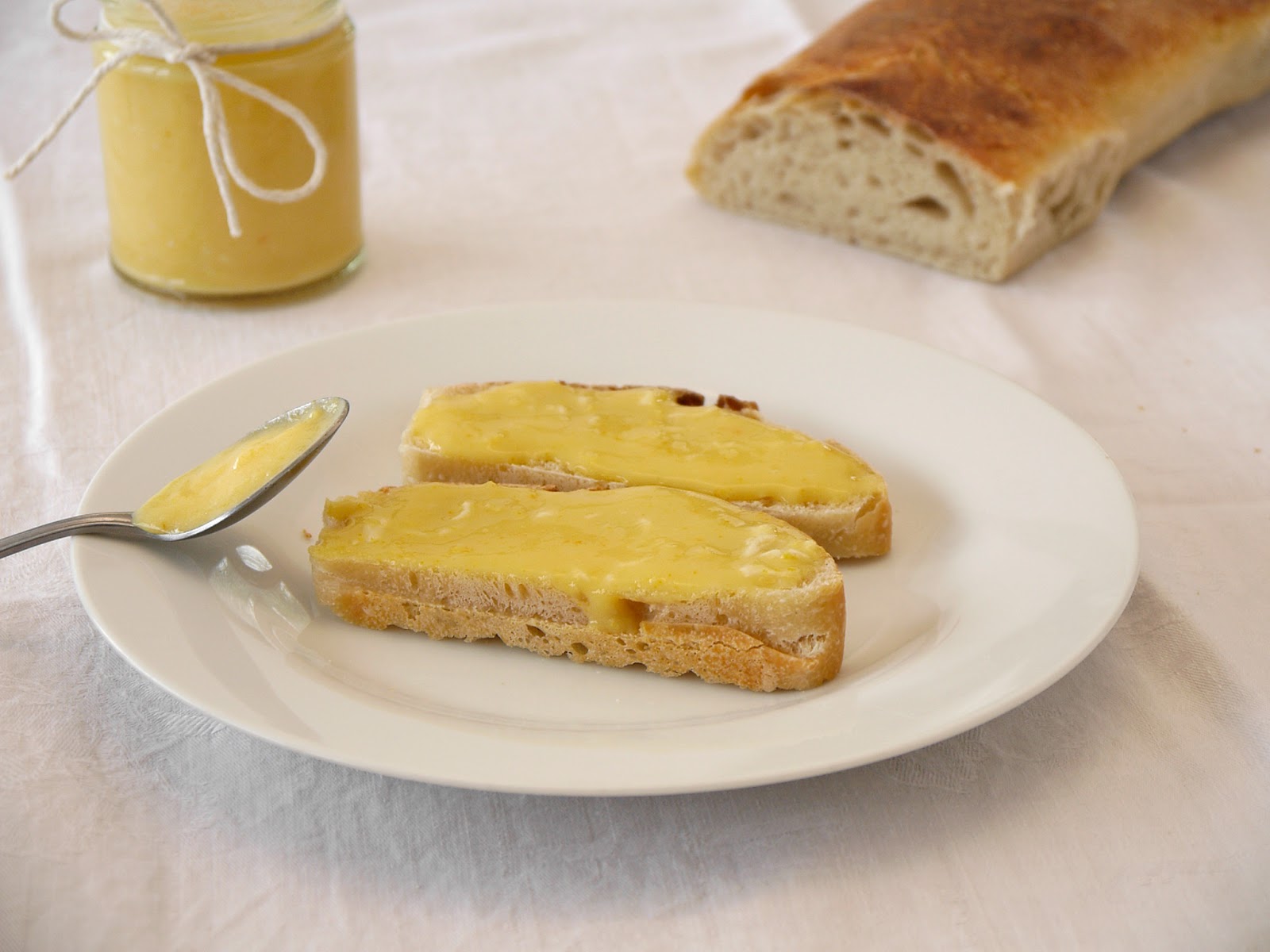 Cardamom fig Lemon curd and a sourdough bread