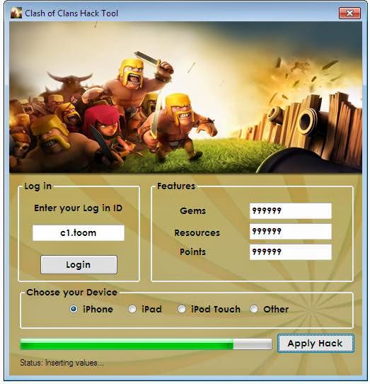 free hacked accounts for clash of clans