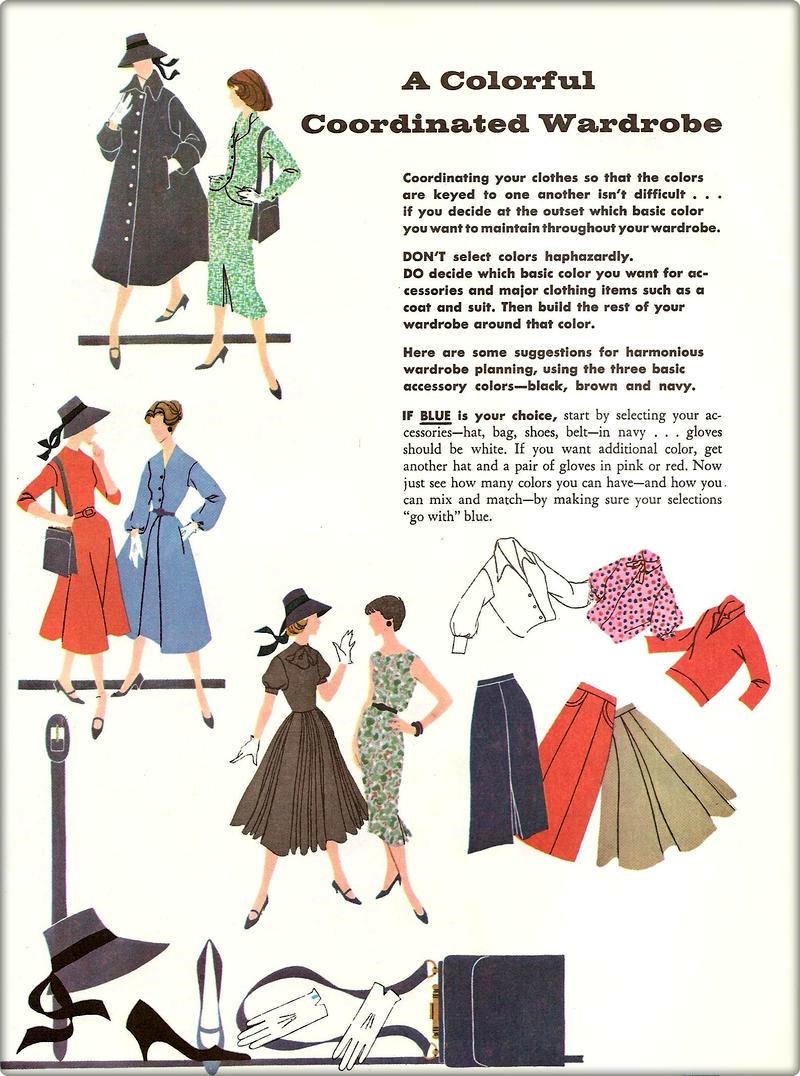 1950's style capsule wardrobe Vintage capsule wardrobe, Fashion