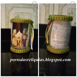 oratório-vidro-reciclado-santinho-sao pedro- oratório-vidro-reciclado-santinho-sao pedro-