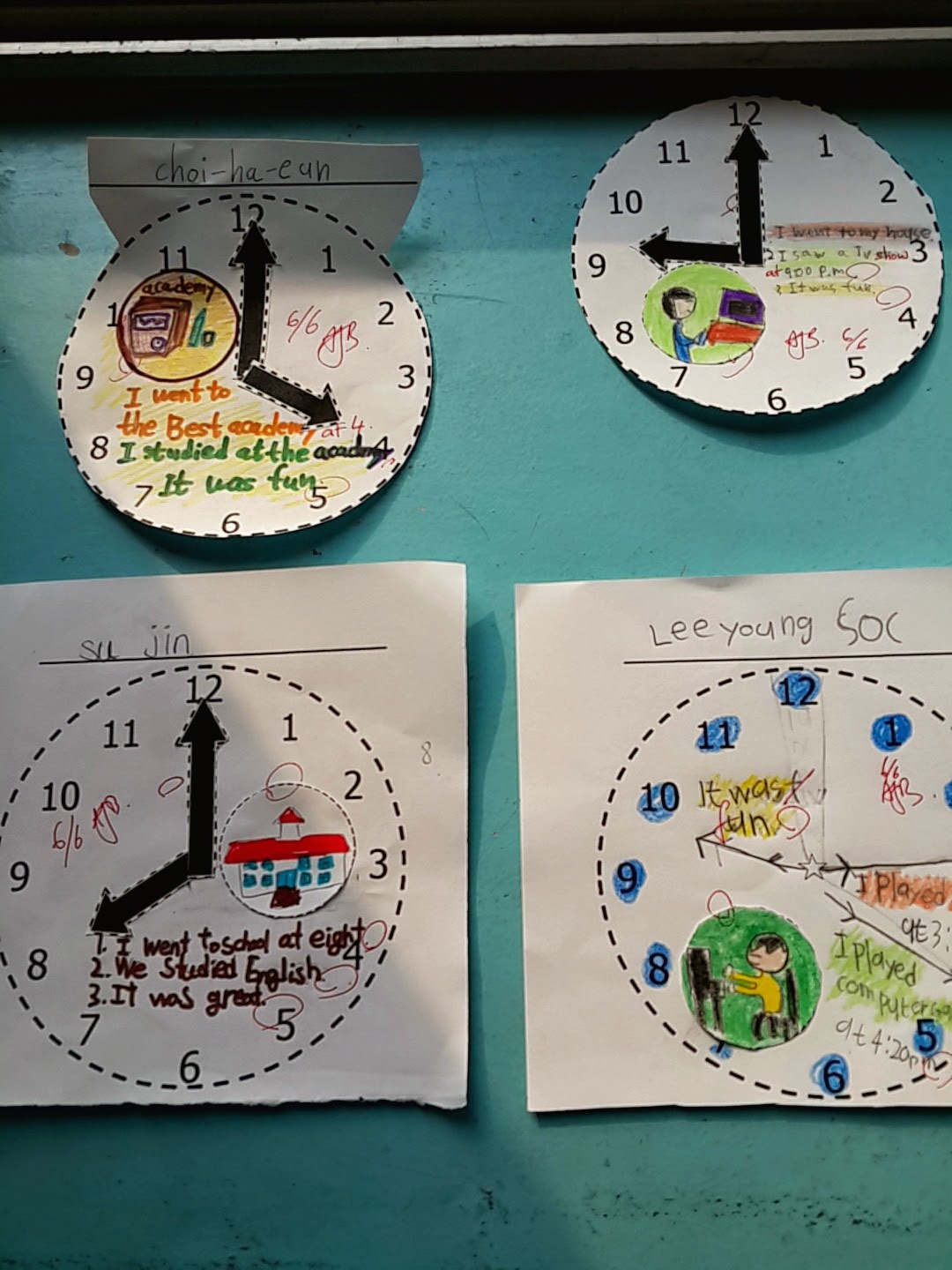 Clock Project for Past Tense ! Free download ) Mrs. Baia's Classroom
