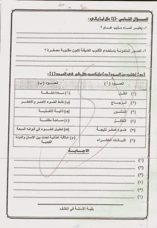 امتحانات كل مواد الصف الخامس الابتدائي الترم الأول 2015 مدارس مصر حكومى و لغات