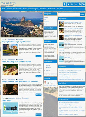 Travel Trips Template Blogger