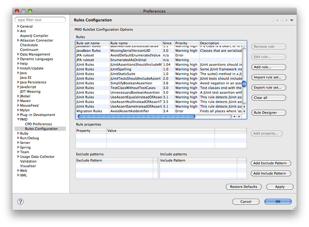 Warlock's Thoughts Customize PMD in Eclipse with your own rules