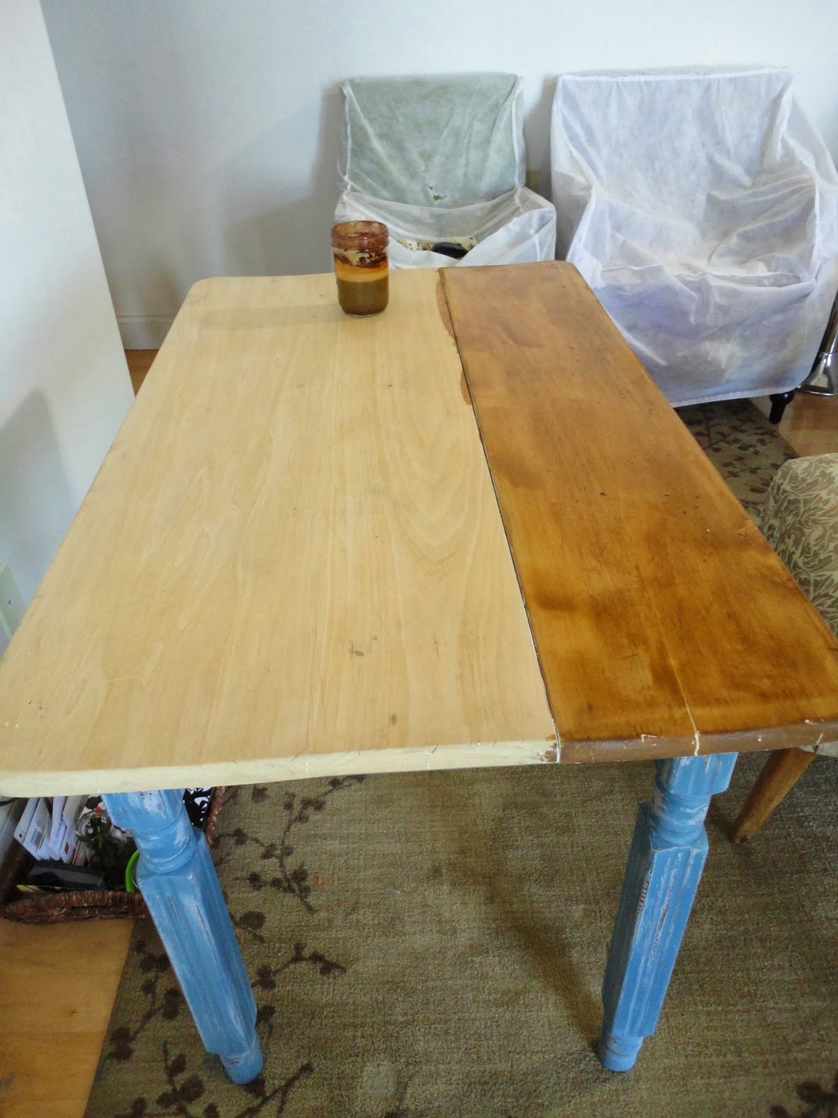 Behind the Red Door DIY Steel Wool and Vinegar Wood Stain