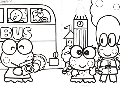 Cartoons Coloring Pages: Keroppi Coloring Pages