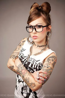 hipster tattooed girl