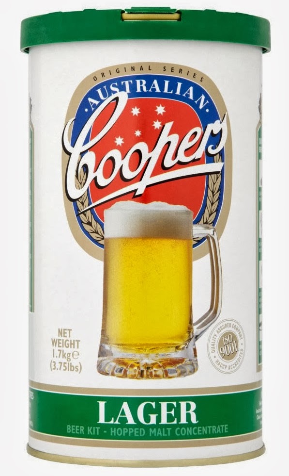 True Blue Home Brew; Coopers Lager Vinspire