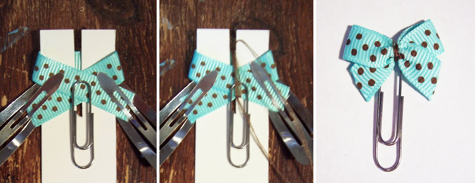 Mini Ribbon Paper Clips {Tutorial} Handmade Cuddles