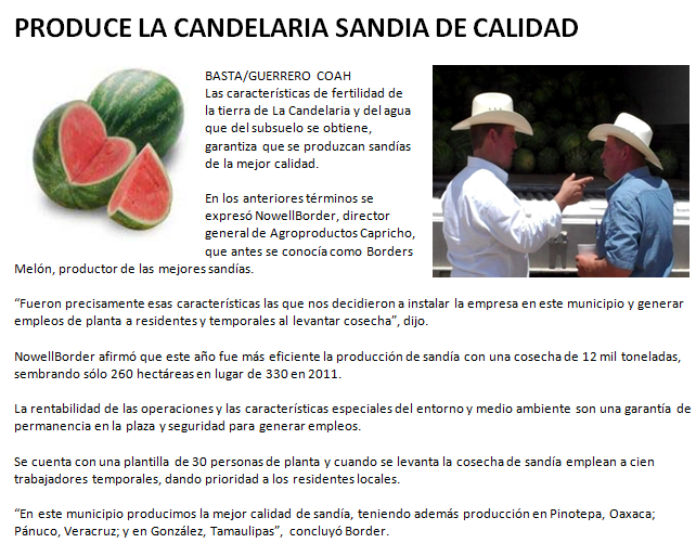 Produce la Candelaria Sandia de Calidad