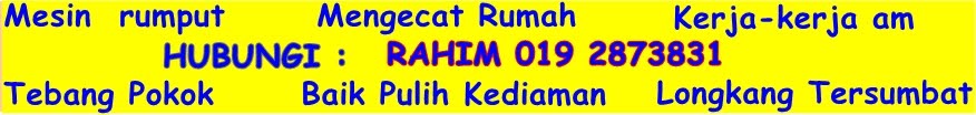 Tebang Pokok, Mesin Rumput, Mengecat dan kerja2 am