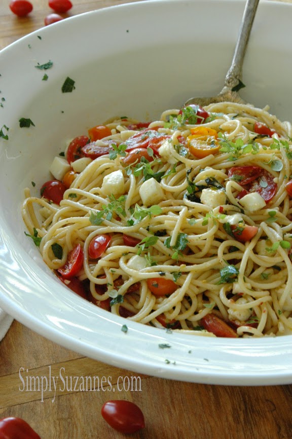 Simply Suzanne S At Home Summer Garden Pasta Spaghetti With