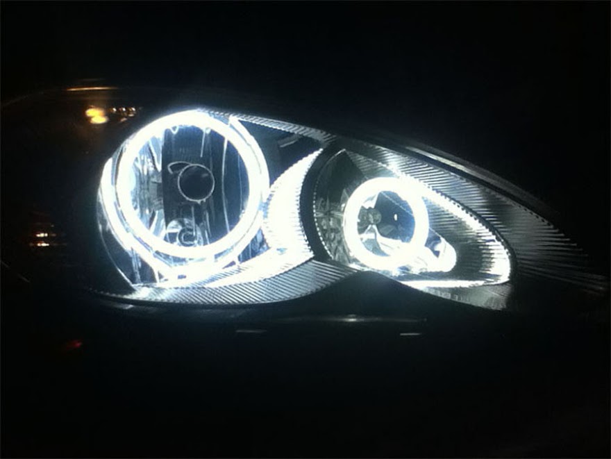 PT Cruiser Angel Eyes COB LED Halo Passenger Side Headlight