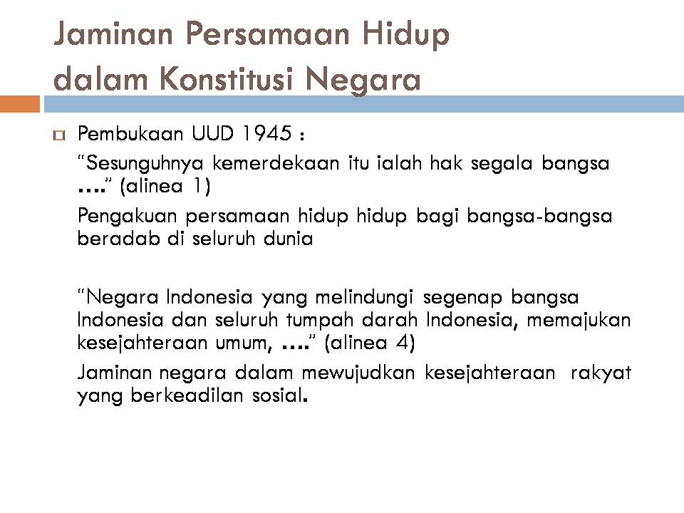 Kewarganegaraan Dwi Sunarmi Persamaan Kedudukan Warganegara