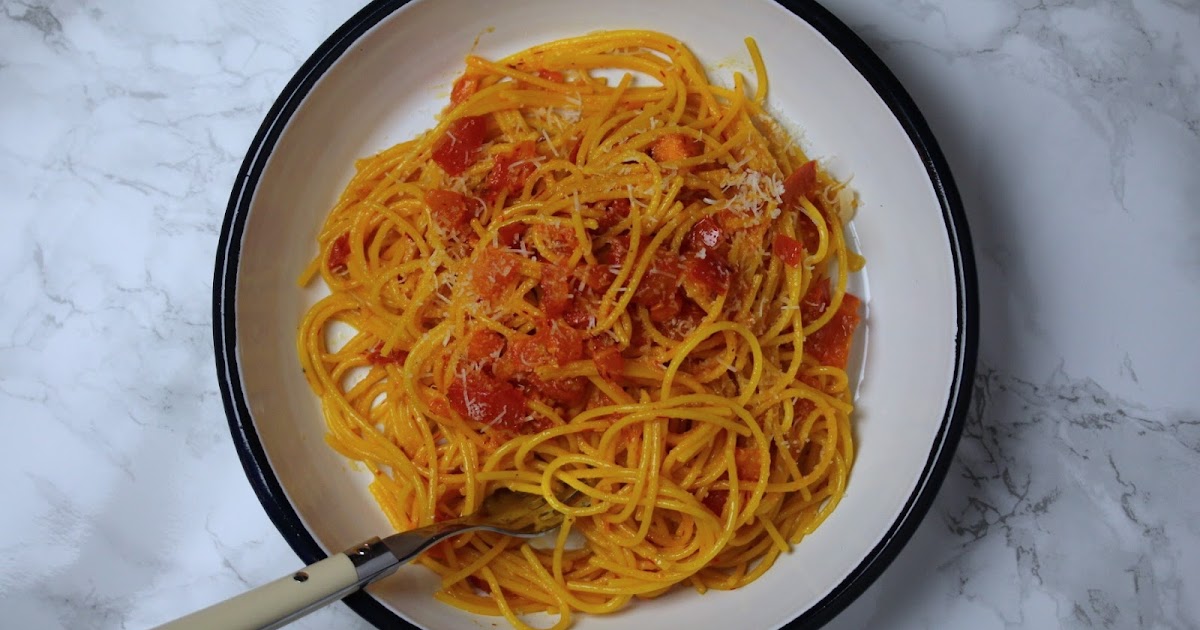 Spaghetti with Saffron Butter and Tomatoes
