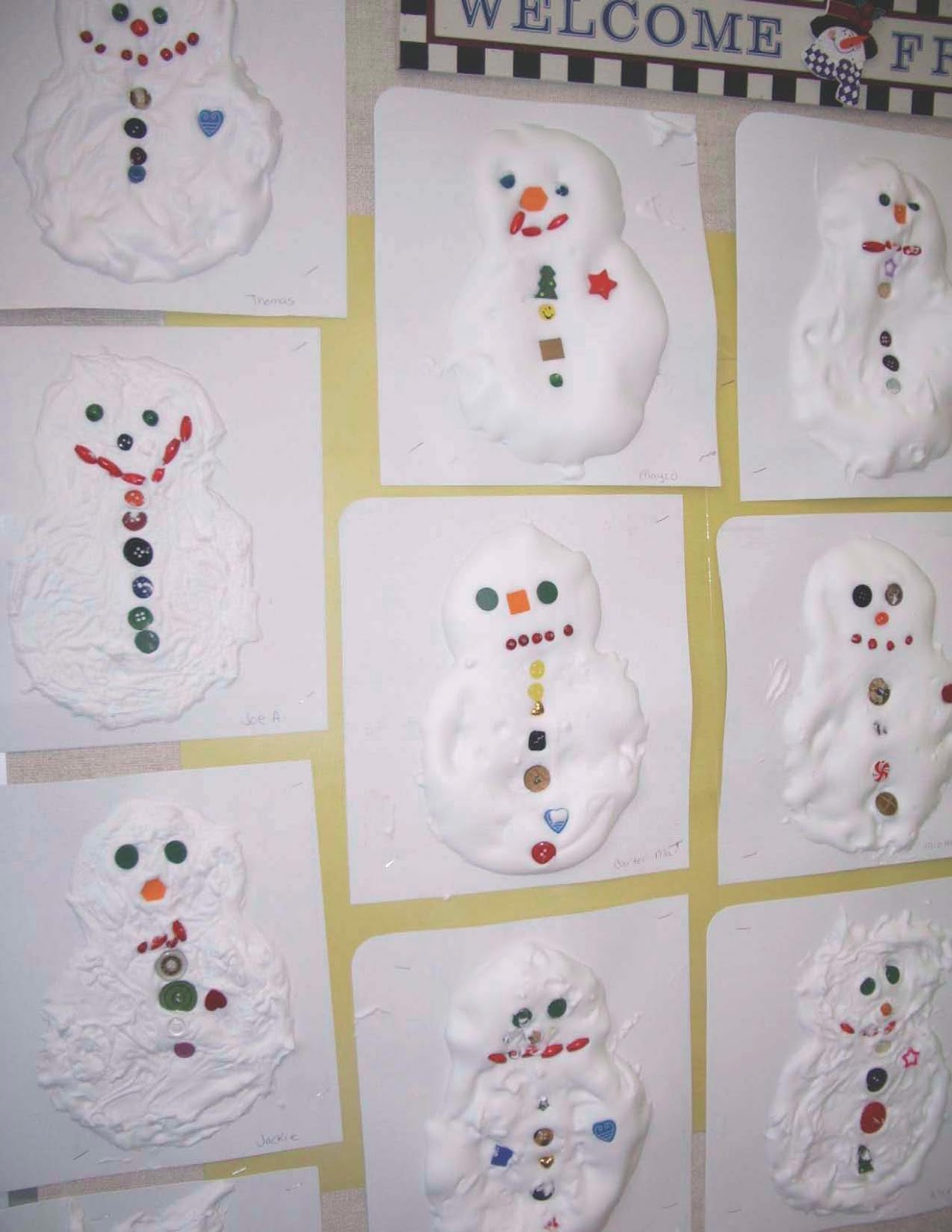 Awesome Shaving Cream Snowman Craft Classroom Freebies
