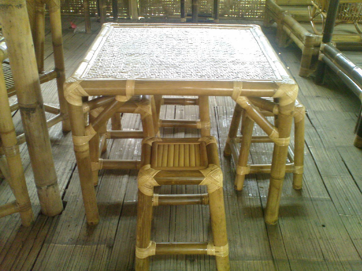 desain meja makan unik berbahan dasar bambu desain meja makan unik berbahan dasar bambu