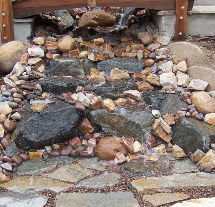 The 2 Minute Gardener Photo Pondless Water Feature with Flagstone