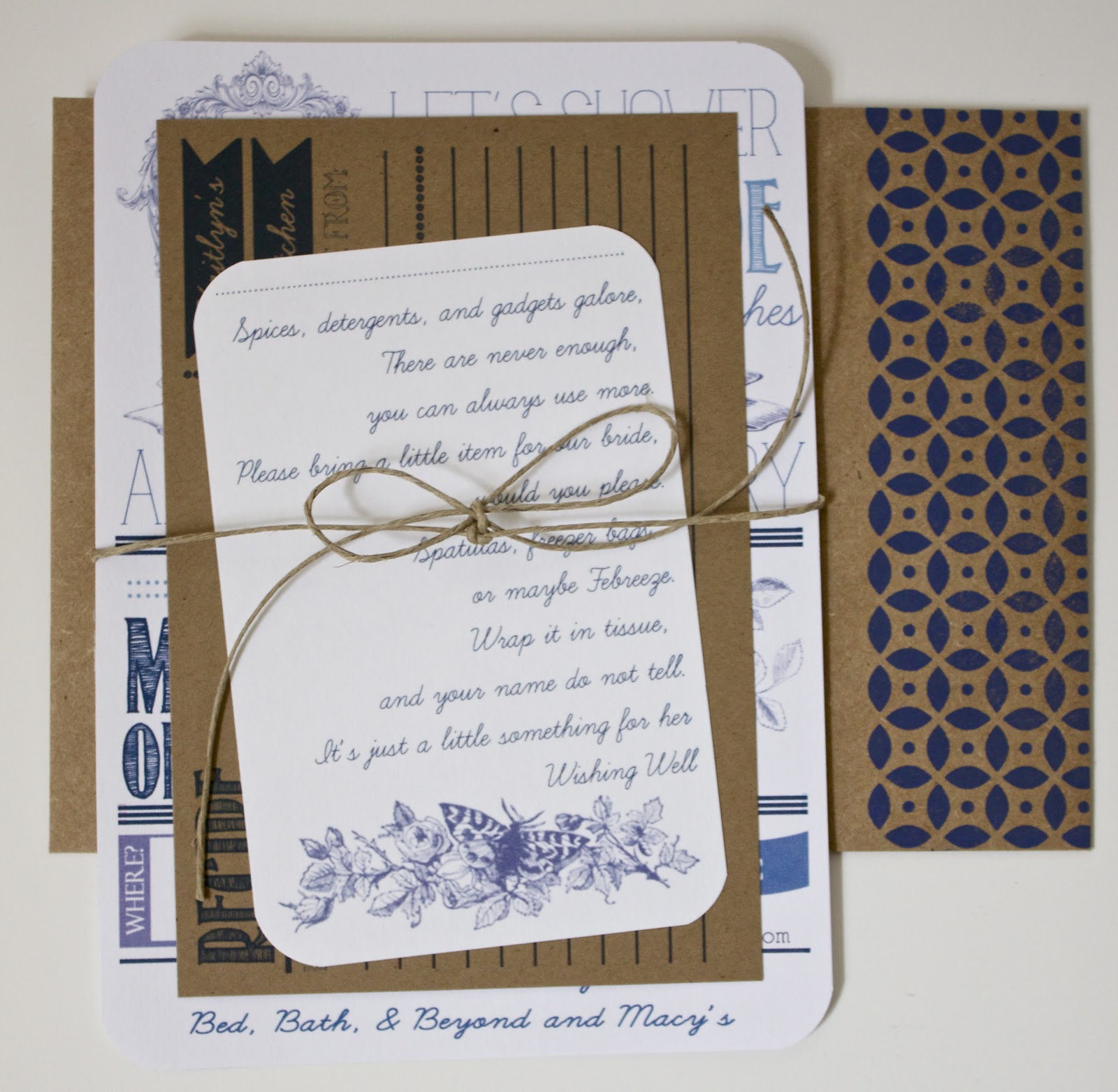 Handmade by Meg K DIY Bridal Shower Invitations