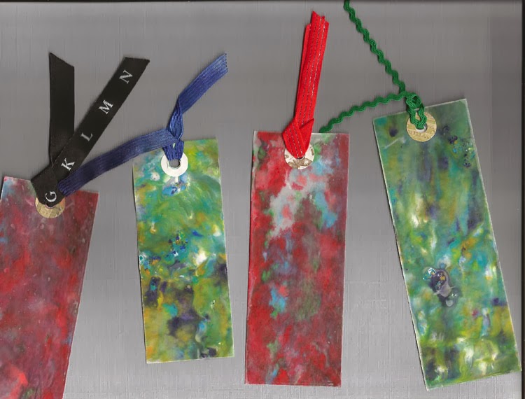 Lost in Paper Scraps Old crayons turned into bookmarks!