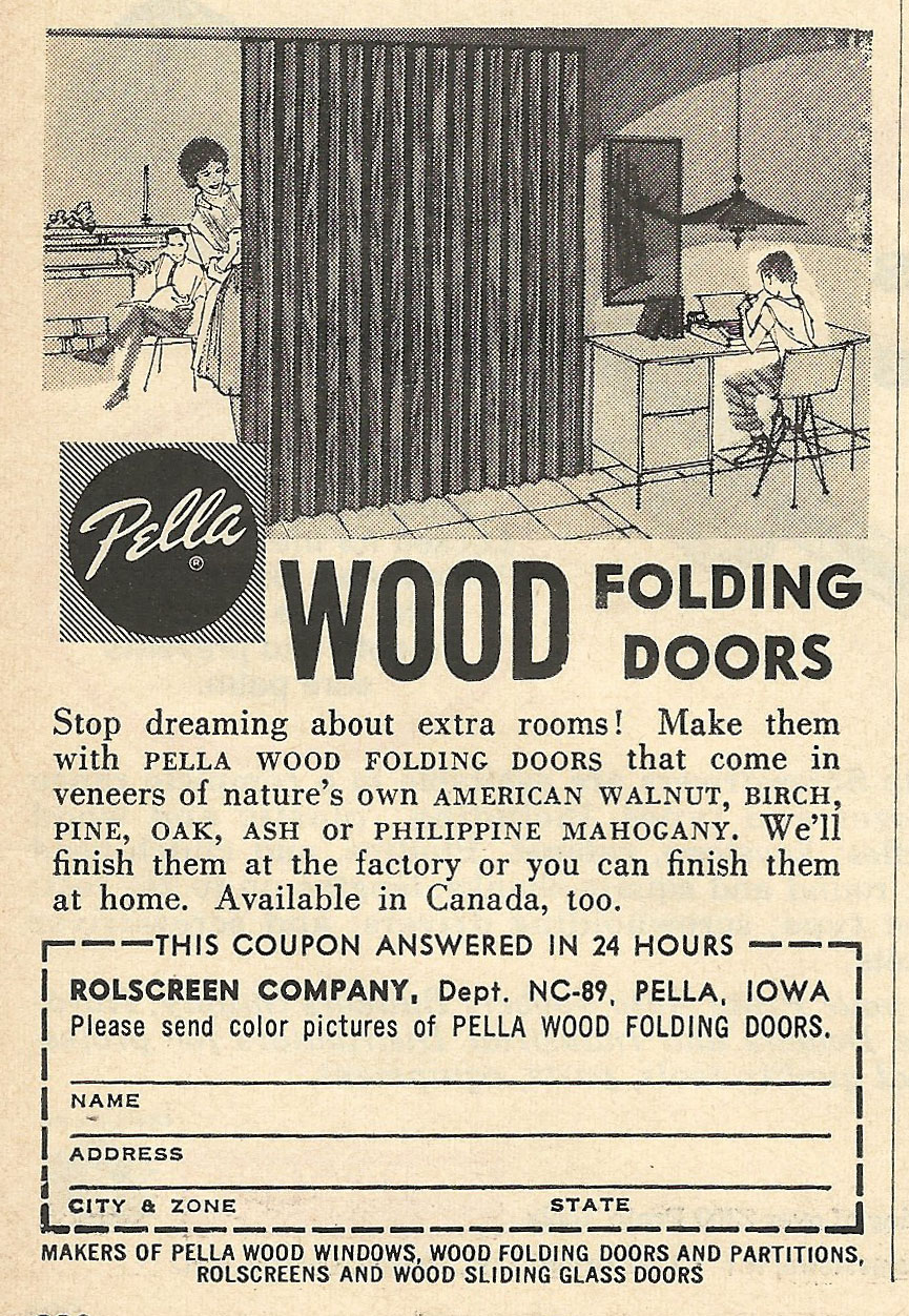 Old Ads Are Funny 1962 Ad Pella Wood Folding Doors