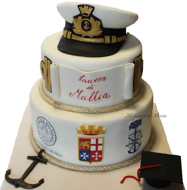 torta laurea marina militare: auguri capitano!!