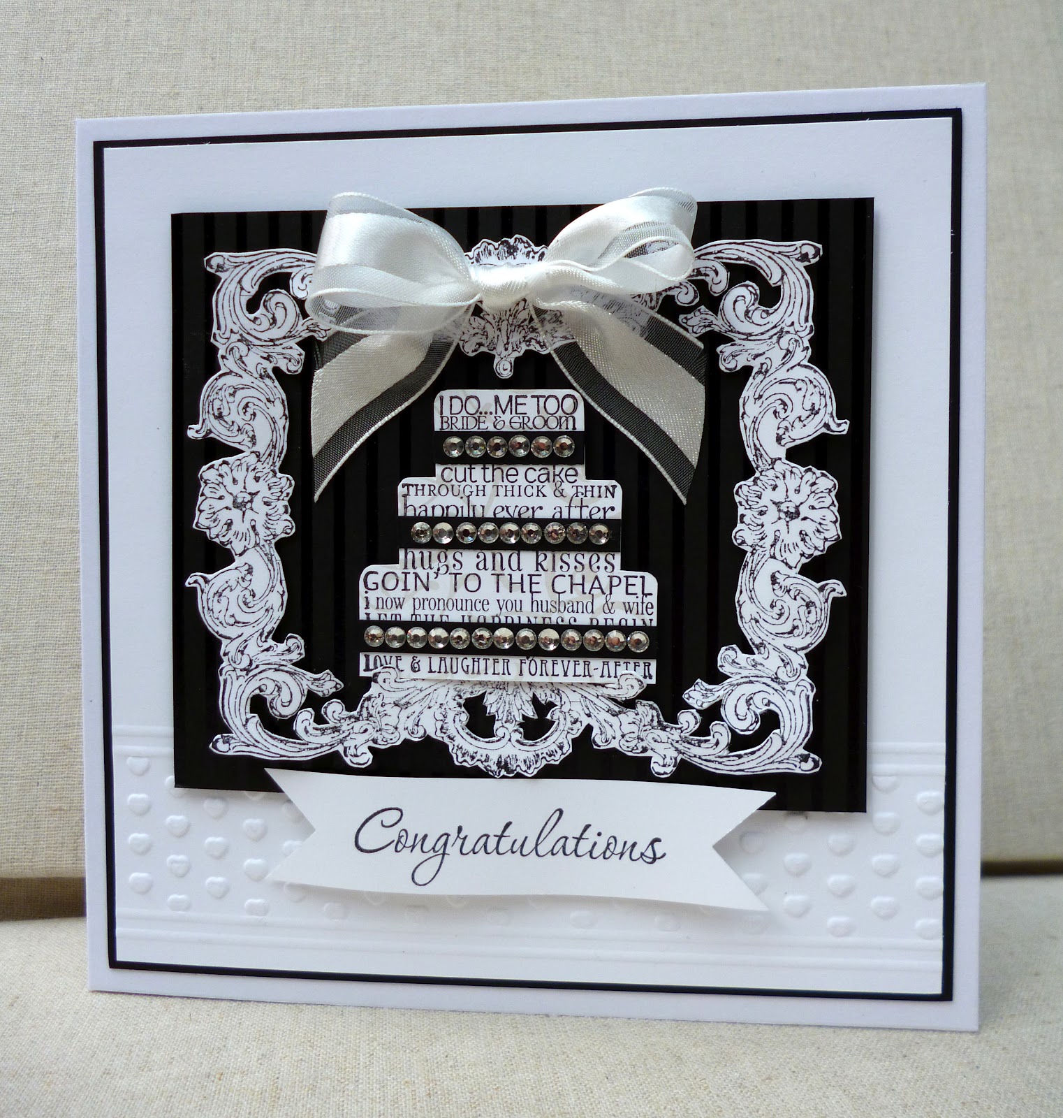 White House Stamping Black & White Bling...