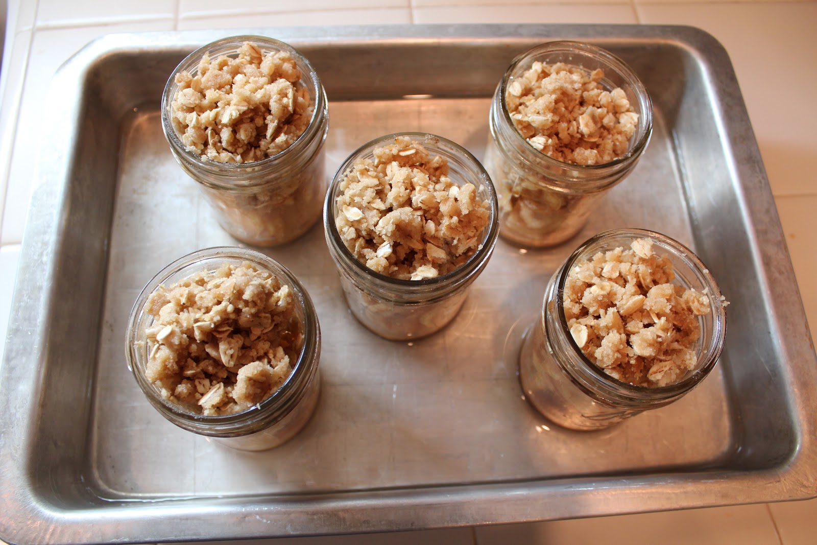 Sugar Swagger Apple Crisp in Mason Jars