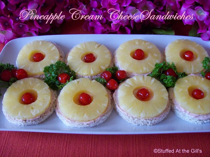 Stuffed At the Gill's Pineapple Cream Cheese Sandwiches