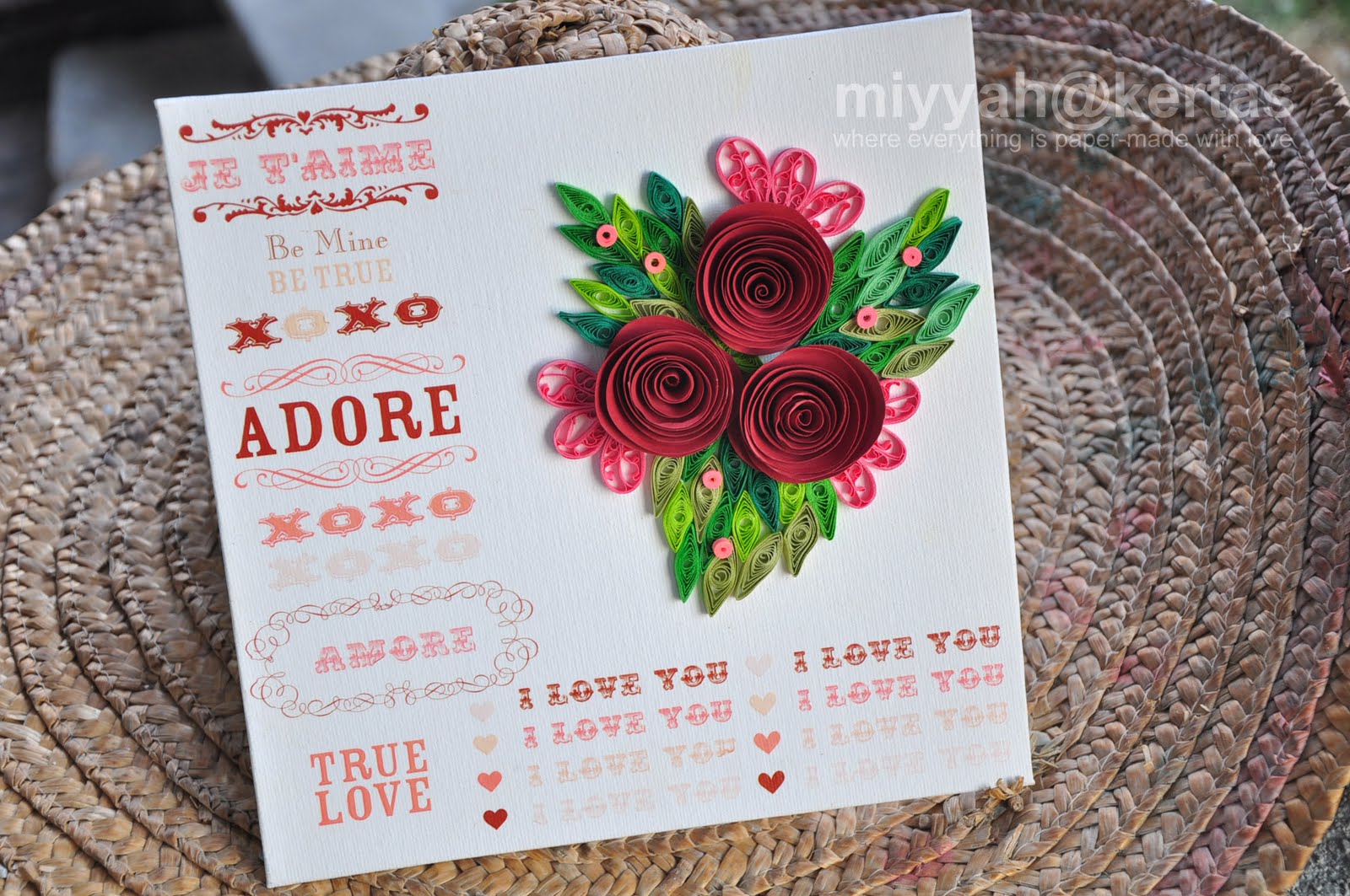 MiyyahKertas Quilling on Canvas