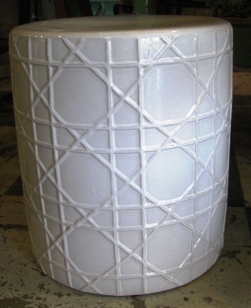 White Garden Stool
