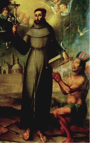 Aparición  V. del Pilar / S. Juan Bautista y S. Francisco de Asís ( R.M. S.XVIII-O) (MAM) San+Francisco+Solano