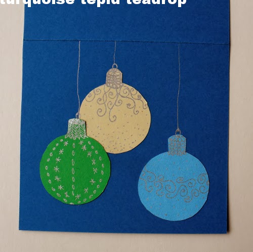 Turquoise Tepid Teadrop Einfache Weihnachtskarten Selber Basteln Basic Diy Christmas Cards