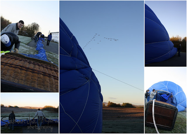 hot air balloon getting ready for flight