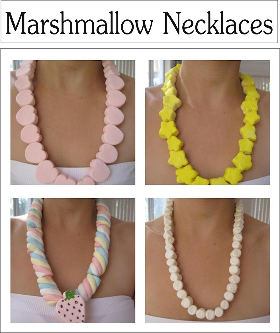 Watermelon Rice Krispies, Marshmallow Necklaces and Flowers