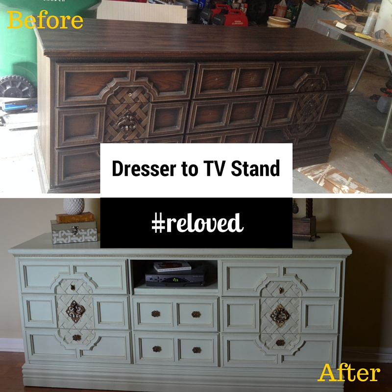 The Thrifty Spender Turning A Dresser Into A Tv Console