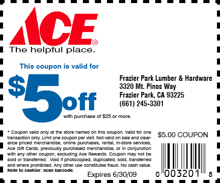 Ace hardware discount coupons