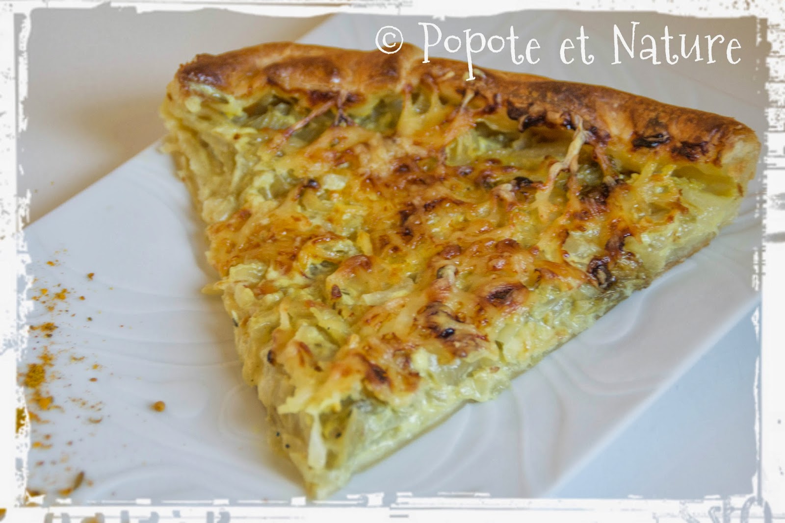 © Popote et Nature- tarte aux oignons et aux endives parfumée au curry