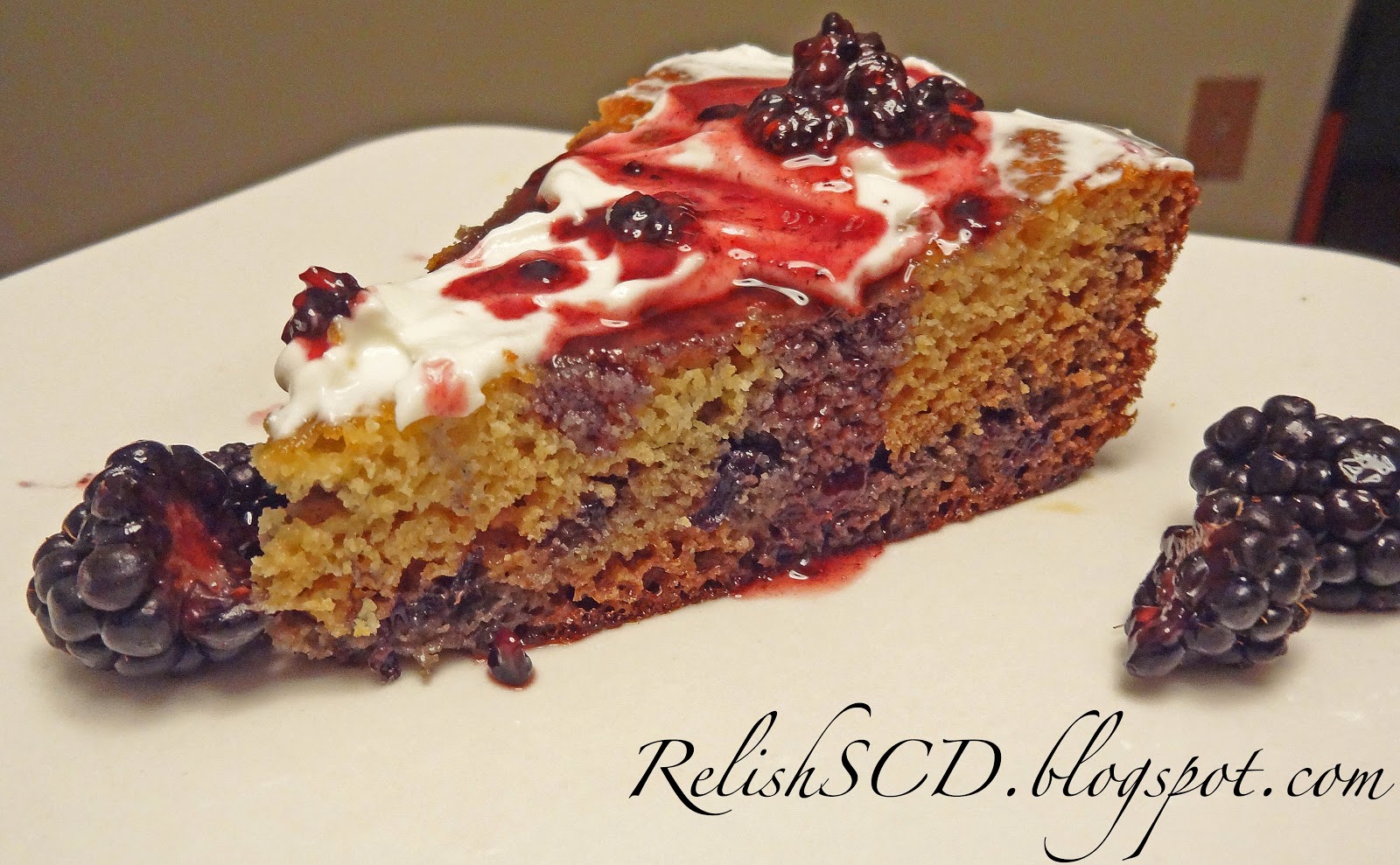 Salted Paleo Blackberry Honey Butter Cake