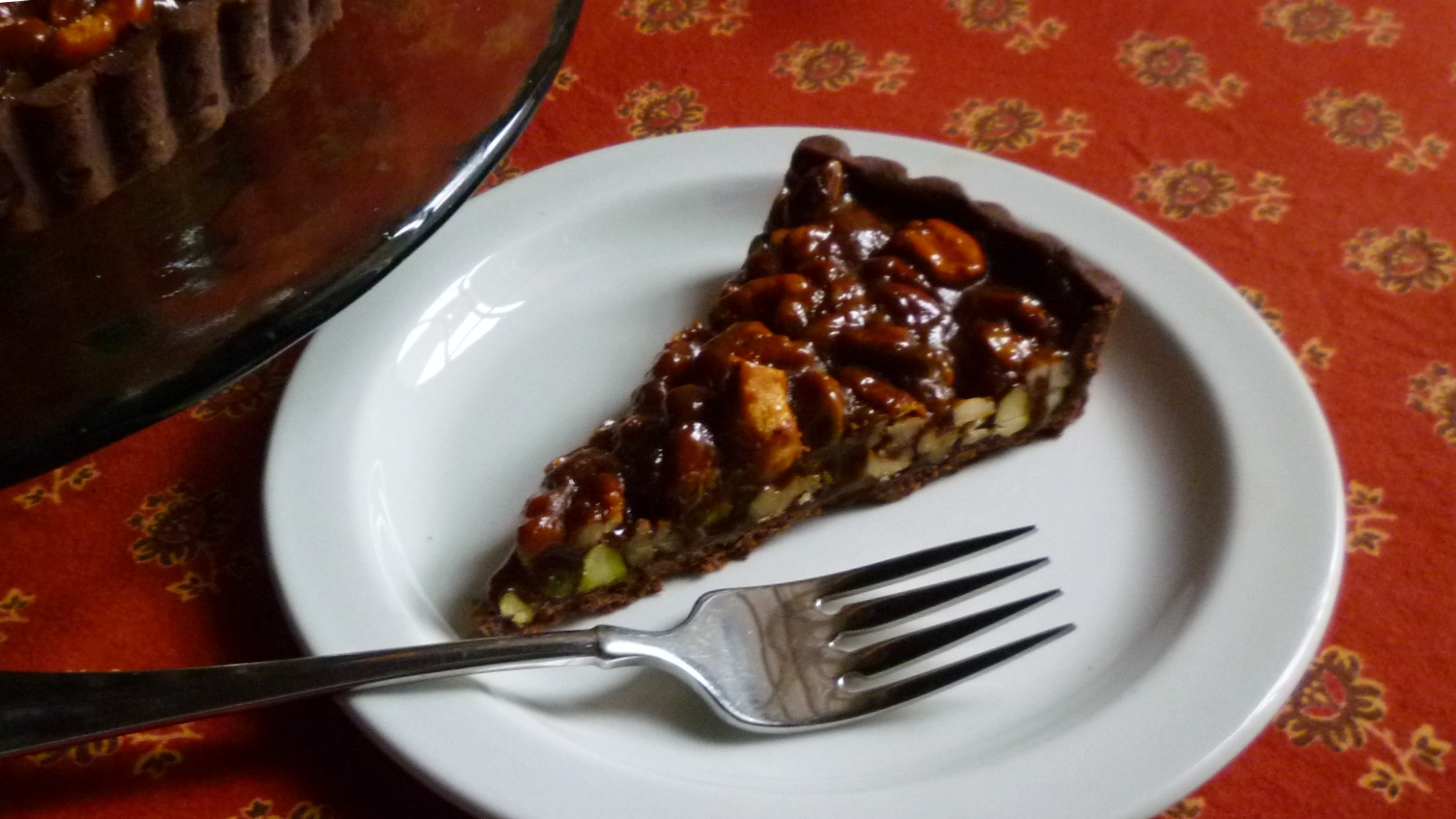 For Love of the Table A Chocolate, Caramel & Nut Tart...for